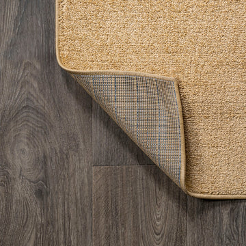 Haze Solid Low-pile Area Rug Mustard